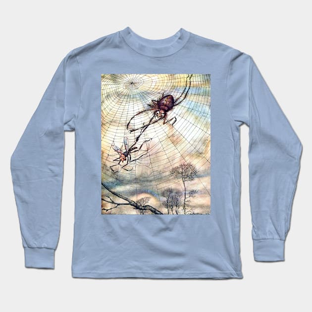 The Spider and the Fly - Arthur Rackham Long Sleeve T-Shirt by forgottenbeauty